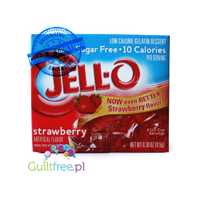 Jell-O low calorie gelatin dessert strawberry artificial flavor