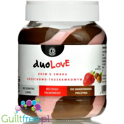 CD DuoLove Strawberry Nut - krem o smaku truskawkowo-orzechowym bez dodatku cukru, bez oleju palmowego)