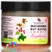 Macadamia Nut Farm, Raspberry Stevia - masło makadamia z malinami słodzone stewią