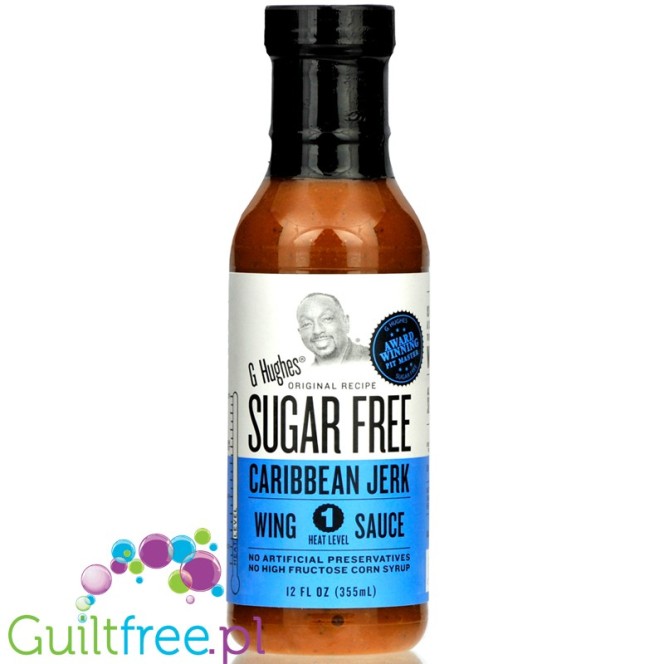 G. Hughes Smokehouse Sugar Free Wing Sauce, Caribbean Jerk, Mild