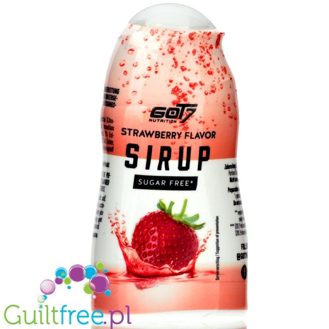 Got7 Squeeze Syrup Strawberry - skoncentrowane krople smakowe do wody bez cukru & kalorii, Truskawka
