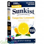 Sunkist Tangerine Lemonade Singles to Go - saszetki bez cukru, napój instant, Lemoniada Mandarynkowa