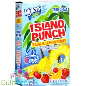 Wyler's Island Punch Radical Lemon Berry - saszetki smakowe do wody bez cukru i kcal, smak Cytryna & Jagody