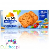 Gerblé Sablés Framboise Roiboos - kruche ciastka malinowe bez cukru i bez oleju palmowego