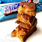 Snickers Hi-Protein Crisp Milk Chocolate - baton białkowy 20g białka, Czekolada Mleczna, Karmel & Chrupki