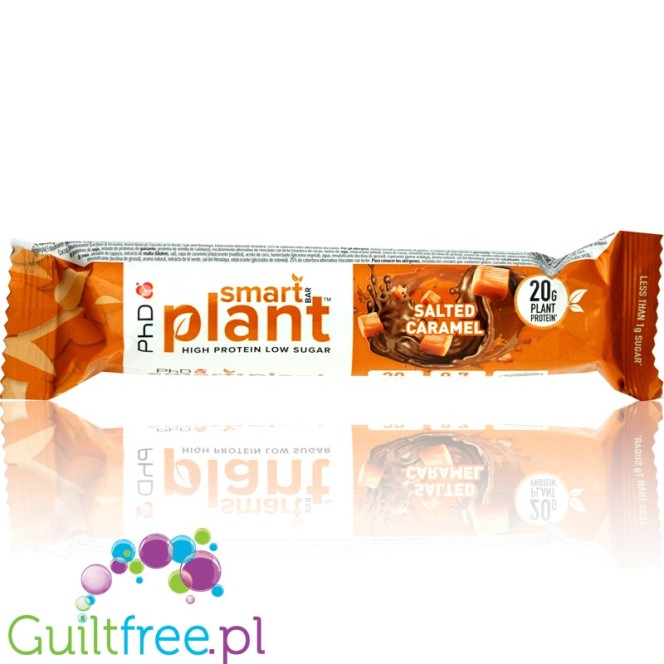 Phd Smart Plant Salted Caramel sugar free vegan protein bar