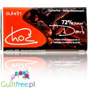 Sukrin Dark Chocolate 72% - vegan dark chocolate without sugar, sweetened only with erythritol