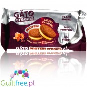 GATO Protein Creams Salted Caramel - wegańskie markizy proteinowe z kremem,10g białka, Solony Karmel