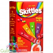 Skittles Singles to Go - 20 saszetek smakowych do wody bez cukru i kcal, mix 4 smaków