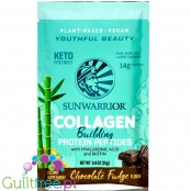 Sunwarrior Collagen Building Peptides, Chocolate Fudge - wegańska odżywka białkowa stymulująca wytwarzanie kolagenu