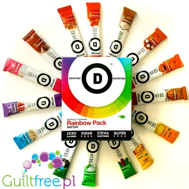 Devotion Nutrition Flex Flavors Rainbow Pack - 15 saszetek aromatów proszkowych ze stewią
