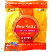 Maria & Ricardo's Almond Keto Tortillas, Sea Salt - keto tortille migdałowe 75kcal & 4g węglowodanów