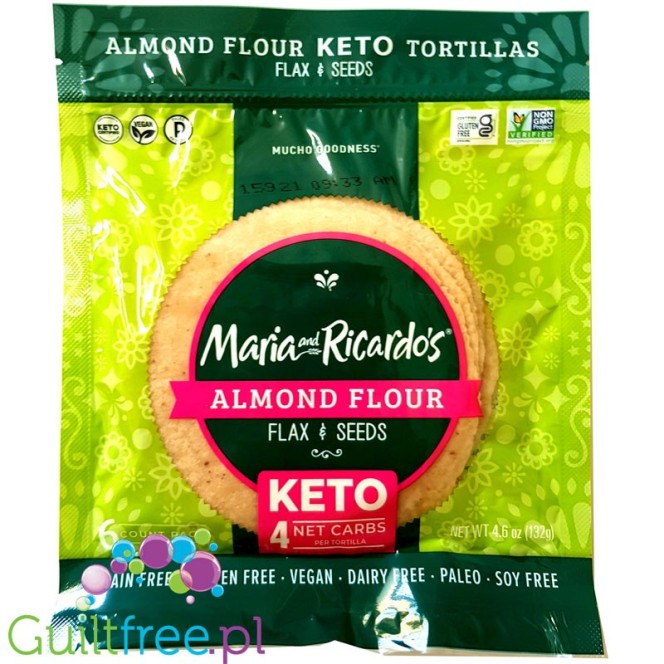 Maria and Ricardo's Almond Flour Keto Tortillas, Flax & Seeds 6 tortillas