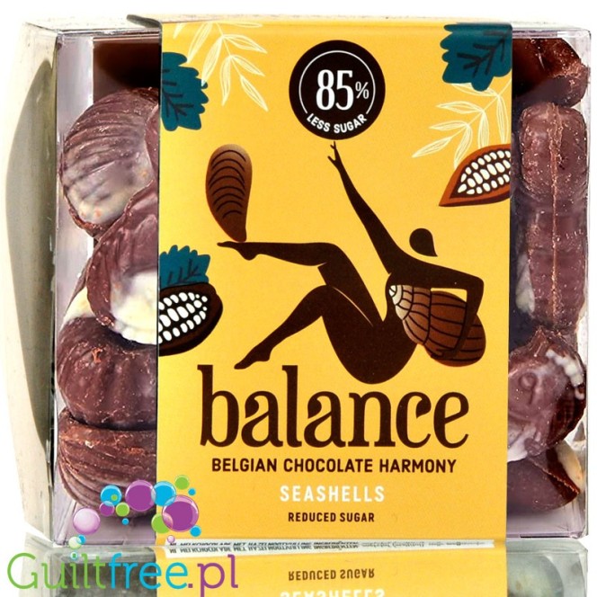 Balance Seashells - Belgian chocolates with no added sugar