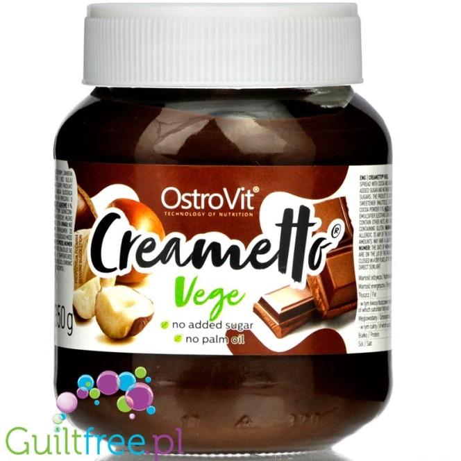 Creametto Vege - wegański bezmleczny krem czekoladowo-orzechowy bez dodatku cukru