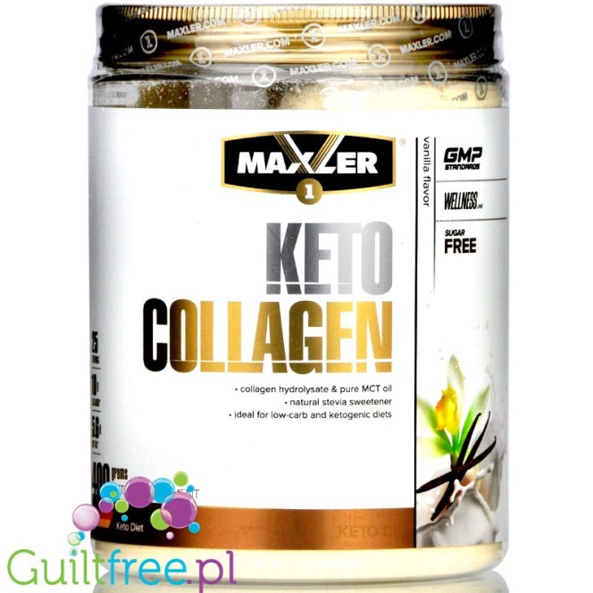 Maxler Keto Collagen Vanilla - keto kolagen Solugel ® z MCT ze stewią
