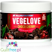 Allnutrition VegeLove Chocolate Cherry - wegański bezmleczny krem czekoladowo-wiśniowy bez dodatku cukru