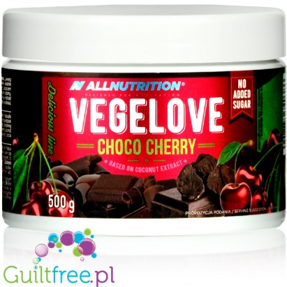 Allnutrition Vege Love Chocolate Cherry - wegański bezmleczny krem czekoladowo-wiśniowy bez dodatku cukru