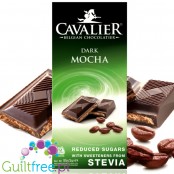 Cavalier Stevia Dark Chocolate Mocha - no sugar added dark chocolate with coffee filling