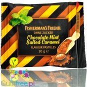Fisherman's Friends Chocolate Mint Salted Caramel - mentolowe pastylki bez cukru o smaku Czekolada & Słony Karmel