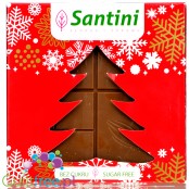 Santini Christmas Mleczna, ręcznie robiona mleczna świąteczna czekolada bez cukru
