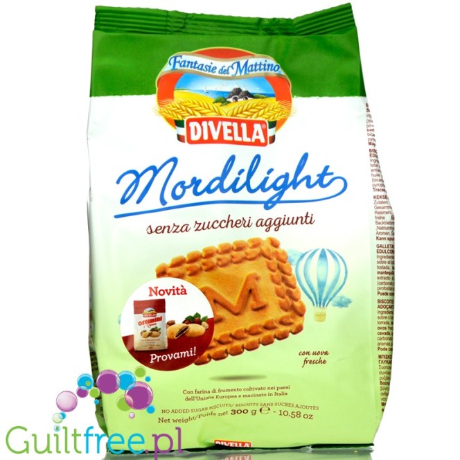 Divella Mordilight Frollini - tradycyjne włoskie herbatniki bez dodatku cukru