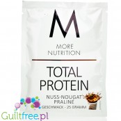 More Nutrition Total Protein Nuss-Nougat Praliné - białko kazeinowe z laktazą, smak Pralinka Orzechowa