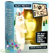Moo Free Olivia - świąteczna Misia z wegańskiej, bezglutenowej 'białej czekolady' bez mleka