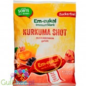 Em-eukal ImmunStark Kurkuma Shot, nadziewane cukierki bez cukru z witaminami i kurkumą