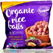 Biopont Plum & Cinnamon Rice Balls gluten-free extruded rice crisps