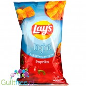 Lay's Light Paprika - chipsy paprykowe 33% mniej tłuszczu, paka 150g