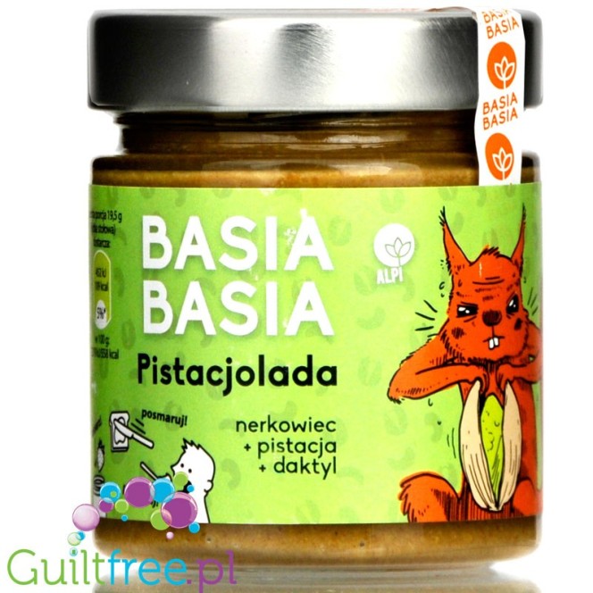 Basia Basia Pistacjolada - pasta pistacjowa z nerkowcami i daktylamibez dodatku cukru