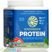 Sunwarrior Protein Warrior Blend, Natural 0,375kg - wegańska organiczna odżywka białkowa z goji i MCT