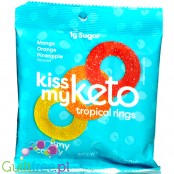 Kiss My Keto Keto Gummies, Tropical Rings - owocowe żelki bez cukru, Pierścionki