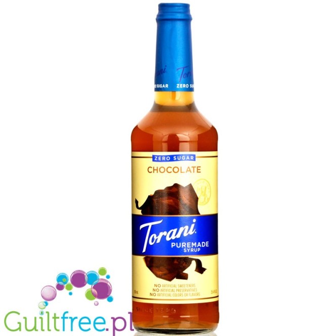 Torani Puremade Zero Sugar Syrup, Chocolate 750 ml (25.4 oz)
