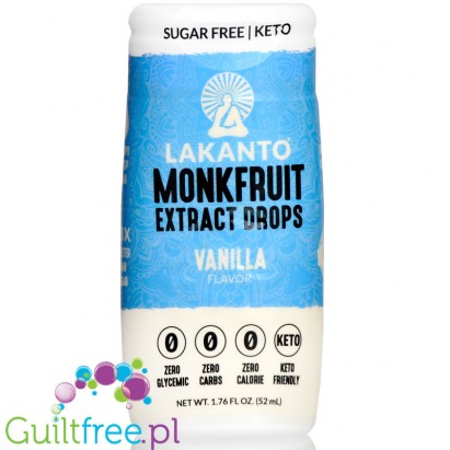 Lakanto Monkfruit Sweetener, Vanilla - waniliowy słodzik w kroplach