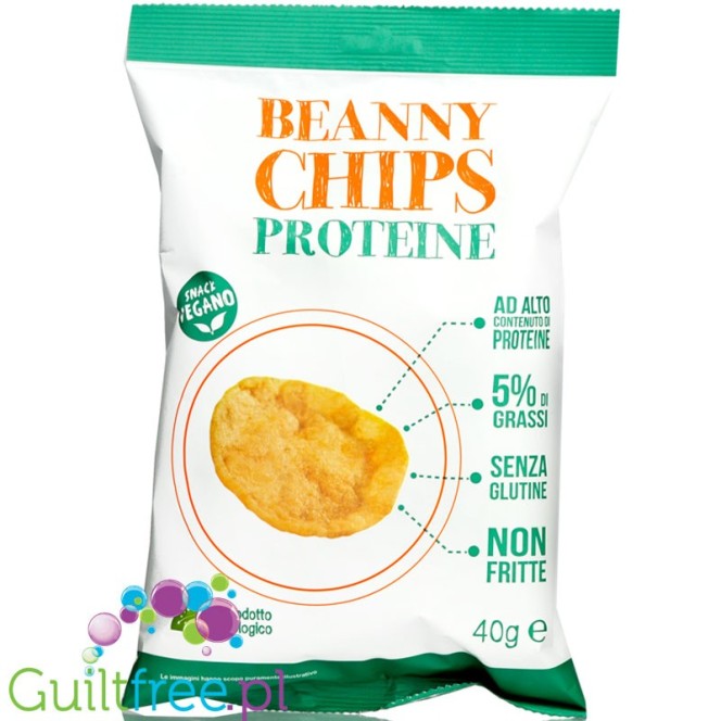 Beanny Chips Proteine - proteinowe chrupki z soczewicy proteinowe prażone powietrzem 4% tłuszczu