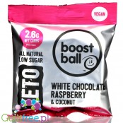 Boostball Burners Keto Ball, Raspberry, White Choc & Coconut - bezglutenowa wegańska kulka fat bomb