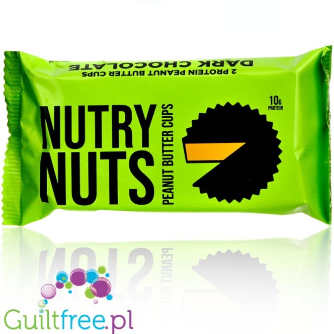 Nutry Nuts Peanut Butter Cups Dark Chocolate, 10g vegan protein