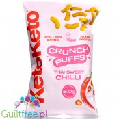 KetoKeto Crunch Puffs Thai Sweet Chilli - wegańskie pikantne keto chrupki 39% białka