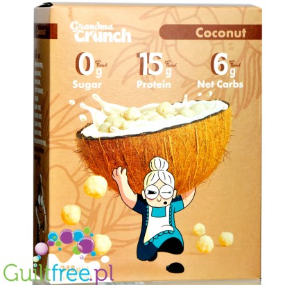 Grandma Crunch Keto Cereal Coconut - płatki śniadaniowe bez cukru 50% białka