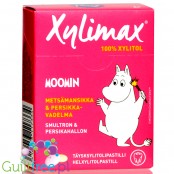 Fazer Moomin Xylimax Strawberry Peach - truskawkowo-brzoskwiniowa guma do żucia bez cukru 95% ksylitolu