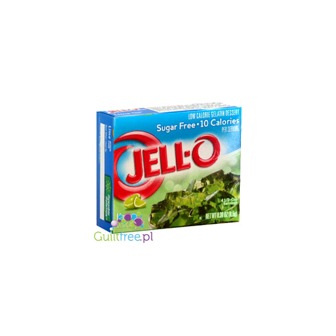 Jell-O Lime - galaretka 10kcal zero cukru, instant, smak limonkowy