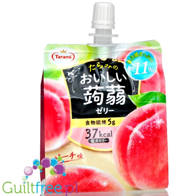 Tarami Oishii Konjac Jelly Peach 37kcal - dietetyczna galaretka do picia bez cukru, Brzoskwinia