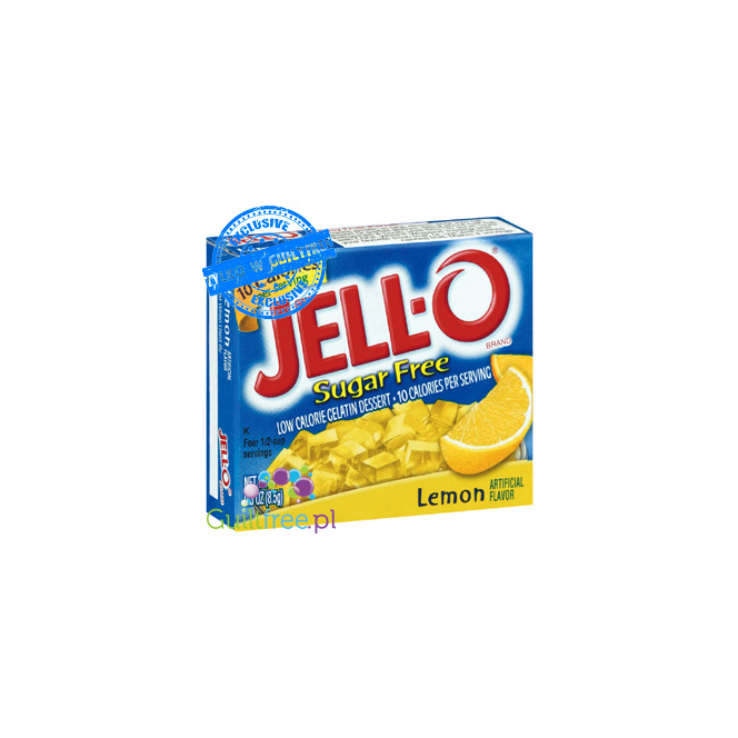 Jell-O Lemon low fat sugar free jelly, Lemon flavor