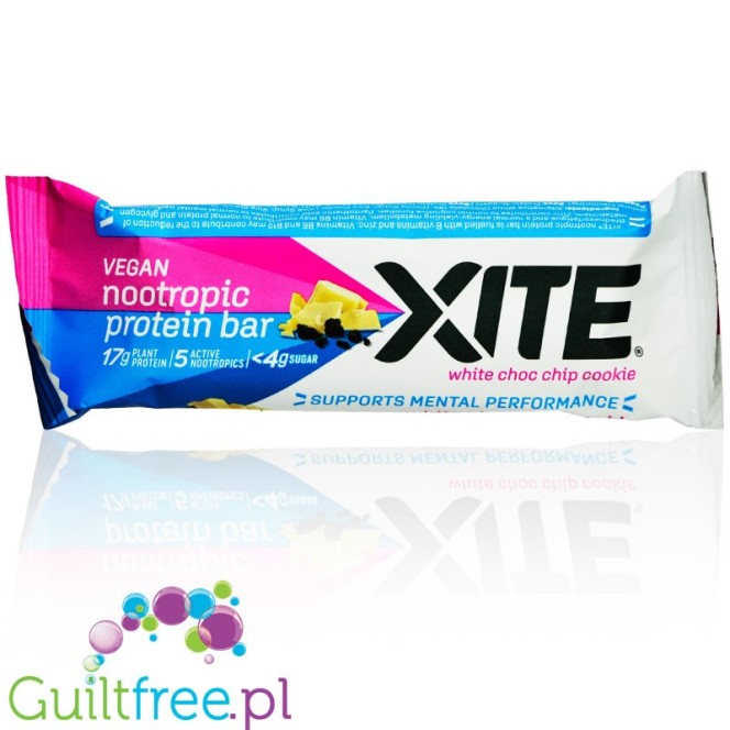Xite Vegan Nootropic Protein Bar White Choc Chip Cookie - wegański proteinowy baton z Lion's Mane