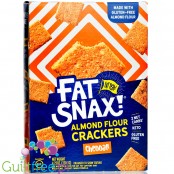Fat Snax Almond Flour Crackers, Cheddar - gluten-free keto cheddar crackers