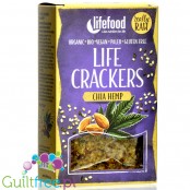 Lifefood Life Crackers Chia Hemp - bezglutenowe RAW keto chlebki-krakersy nasienne