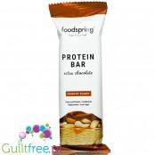 Foodspring Extra Chocolate Crunchy Peanut - baton proteinowy w polewie 21g białka, Czekolada & Orzechy Ziemne