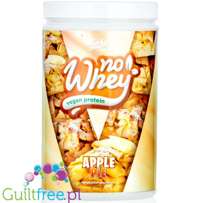 Rocka Nutrition NO WHEY Apple Pie - wegańska odżywka białkowa 5 źródeł białka, bez soi i glutenu